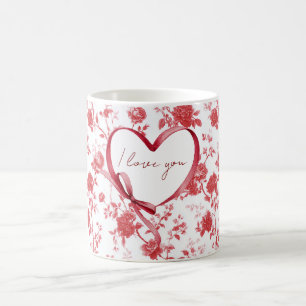 Roter Herz-Liebesbogen Kaffeetasse