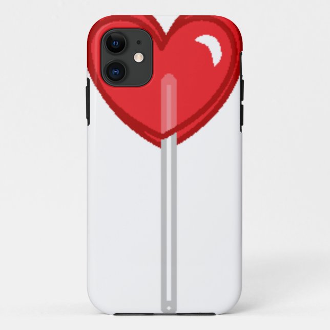 roter Herz-Lutscher Case-Mate iPhone Hülle (Rückseite)