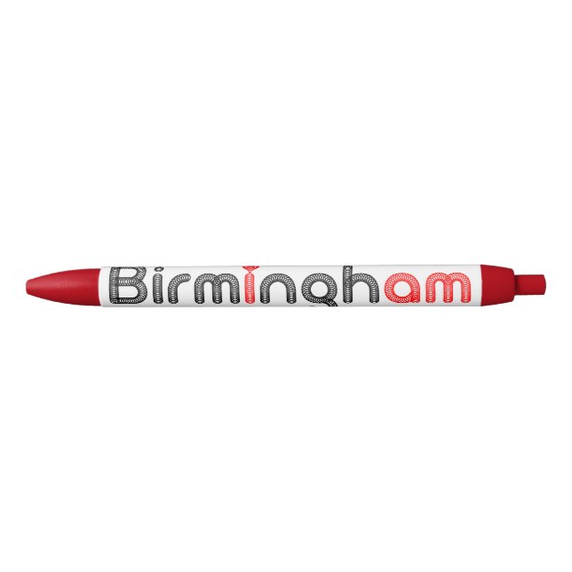 Roter Herz-Stift Birminghams Kugelschreiber (Vorderseite)