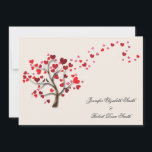 Roter Herzbaum auf Elfenbeinhochzeit Einladung<br><div class="desc">Dieses schöne und elegante Design, genannt Red Heart Tree on Ivory Wedding, hat einen Elfenbeinhintergrund. Oben links ist eine schöne Grafik eines Baumes mit Herz für Blätter in Rottönen. Dies wäre perfekt für Ihre Hochzeit oder Veranstaltung! Dieses Set hat Einladungen, speichern Sie die Datumskarten, Antwortkarten, Dankeschön-Karten, Tischnummer Zelt-Karten, Umschlag Aufkleber,...</div>
