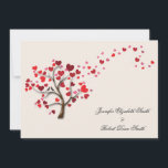 Roter Herzbaum auf Elfenbeinhochzeit Einladung<br><div class="desc">Dieses schöne und elegante Design, genannt Red Heart Tree on Ivory Wedding, hat einen Elfenbeinhintergrund. Oben links ist eine schöne Grafik eines Baumes mit Herz für Blätter in Rottönen. Dies wäre perfekt für Ihre Hochzeit oder Veranstaltung! Dieses Set hat Einladungen, speichern Sie die Datumskarten, Antwortkarten, Dankeschön-Karten, Tischnummer Zelt-Karten, Umschlag Aufkleber,...</div>