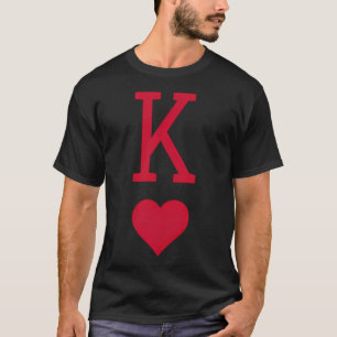 Roter Herzkönig Kartenspiel Familienspiel T-Shirt