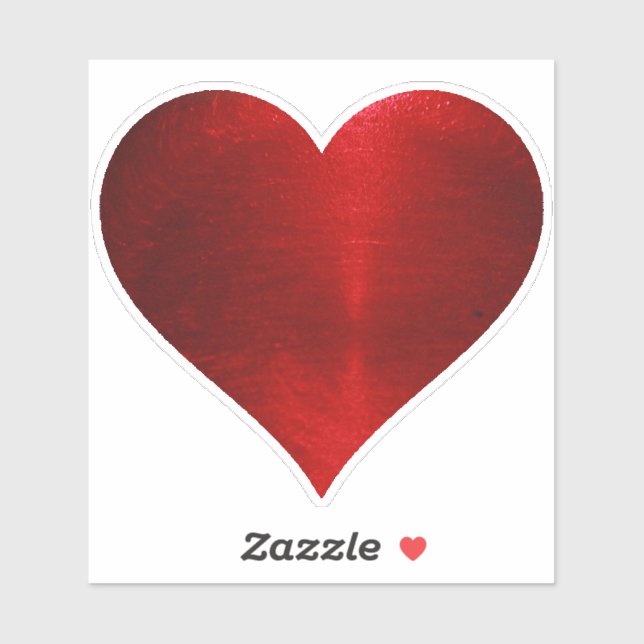 ROTER HERZSTICKER AUFKLEBER (Blatt)