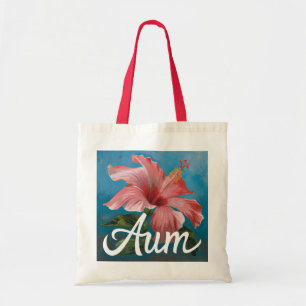 Roter Hibiskus Blume Art Budget Totbeutel Tragetasche