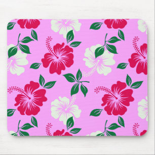 Roter Hibiskus Blume Rosa Mousepad