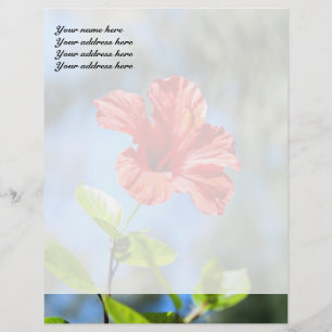 Roter Hibiskus individuelles Briefpapier