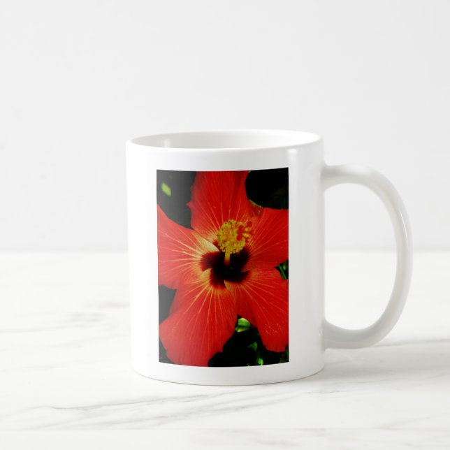 Roter Hibiskus Kaffeetasse (Rechts)
