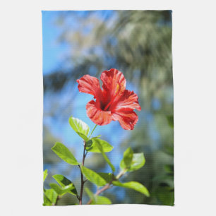Roter Hibiskus Küchentuch