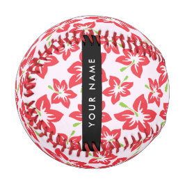 Roter Hibiskus, Rote Blume, Ihr Name Baseball