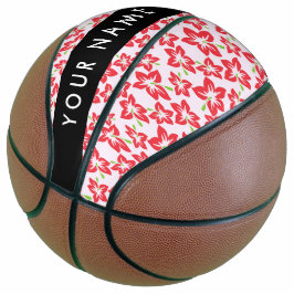 Roter Hibiskus, Rote Blume, Ihr Name Basketball