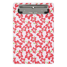 Roter Hibiskus, rote Blume, Muster von Blume Mini Klemmbrett