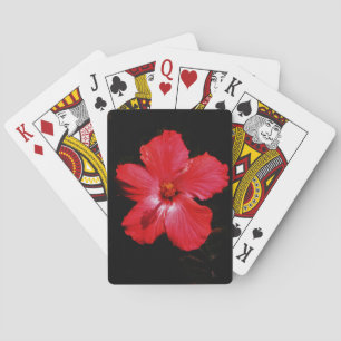 Roter Hibiskus Spielkarten