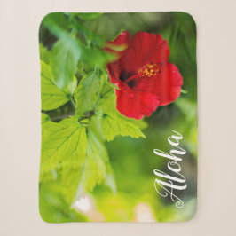 Roter Hibiskus Tropische Blume Sherpadecke
