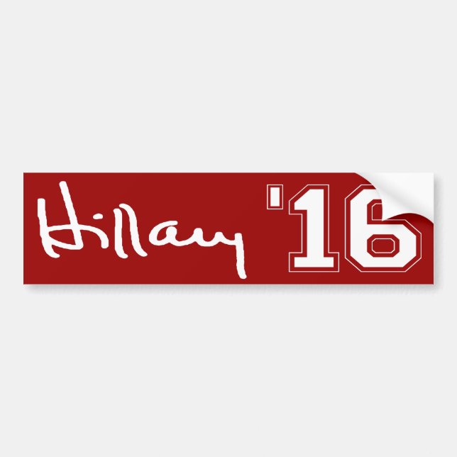 Roter Hillaryunterzeichnungs-Autoaufkleber 2016 Autoaufkleber (Vorne)