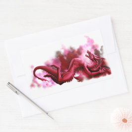 Roter Himmel am Morgen Rechteckiger Aufkleber