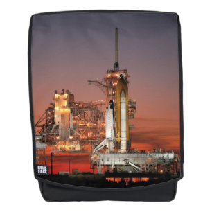 Roter Himmel beim Start der Space Shuttle Atlantis Rucksack