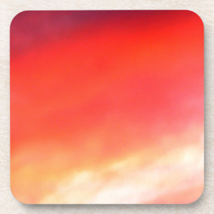 Roter Himmel in der Nacht Untersetzer