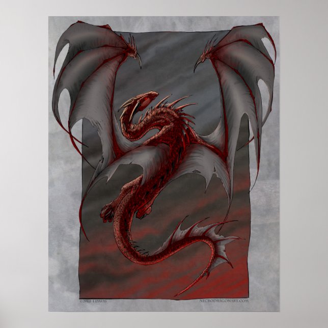 Roter Himmel Poster (Vorne)