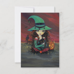 Roter Himmel von Halloween Art Karte