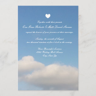 Roter Himmel weiße Wolken Hochzeitseinladungen Einladung