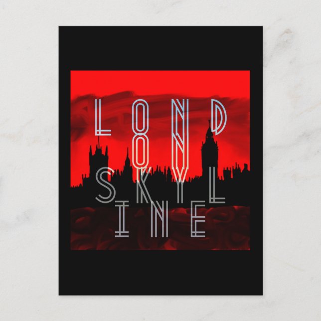 Roter Himmelskörper in London Postkarte (Vorderseite)
