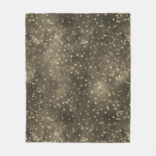 Roter Himmelssepia, braunes goldenes Sternmuster Fleecedecke