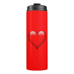 Roter Hintergrund Liebe Hochzeitsherz Thermosbecher