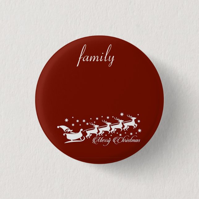 Roter Hintergrund mit dem Weihnachtsmann und Renti Button (Vorderseite)