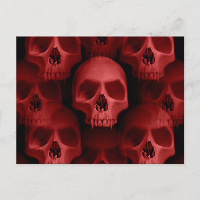 Roter Horror Postkarte (Vorderseite)