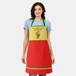 Roter Hot-Chili-Paprikaschoten Mustard All-Over-Pr Schürze