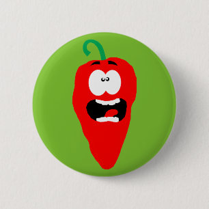 Roter Hot Chili Pepper Button