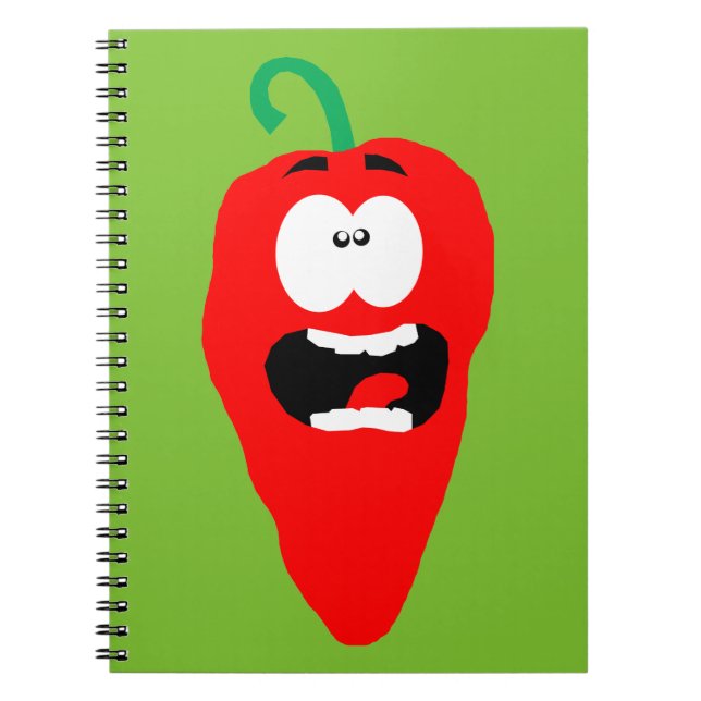 Roter Hot Chili Pepper Notizblock (Vorderseite)