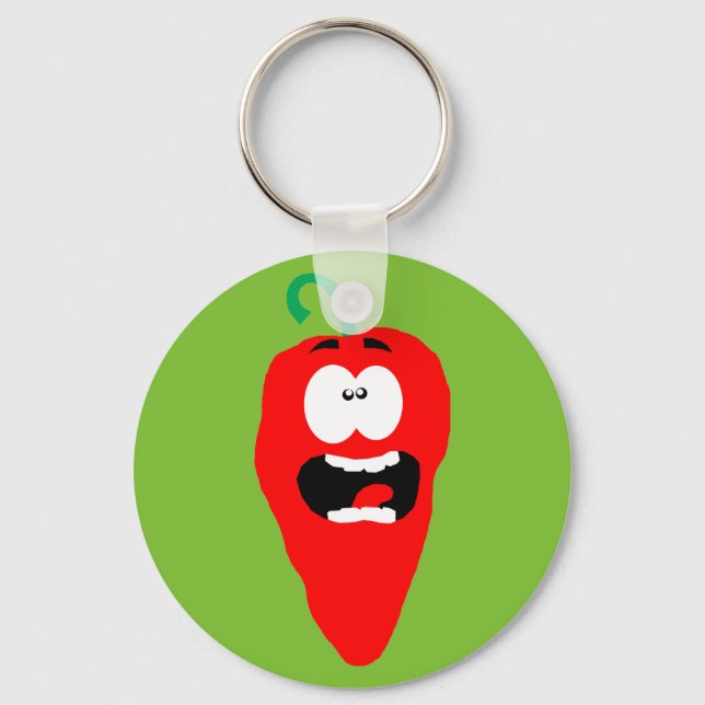 Roter Hot Chili Pepper Schlüsselanhänger (Vorderseite)