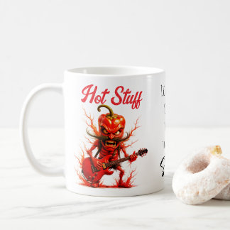 Roter Hot Chili Rocker Mit Zitat Kaffeetasse