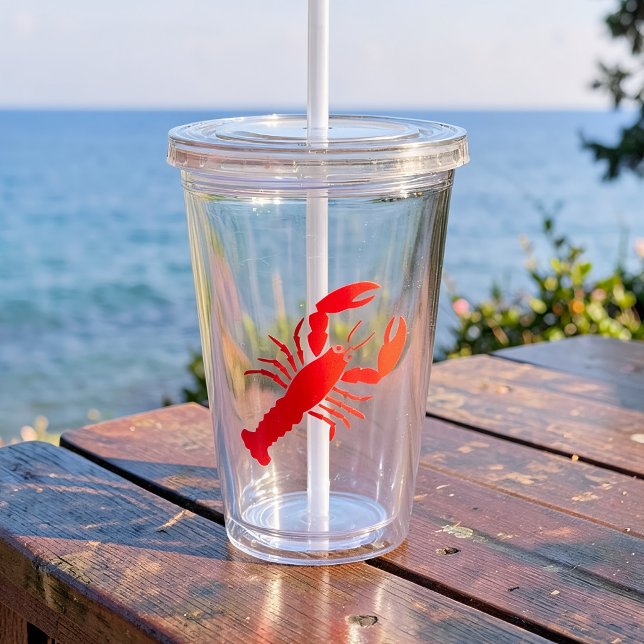 roter Hummer Acryltrinkbecher (Von Creator hochgeladen)