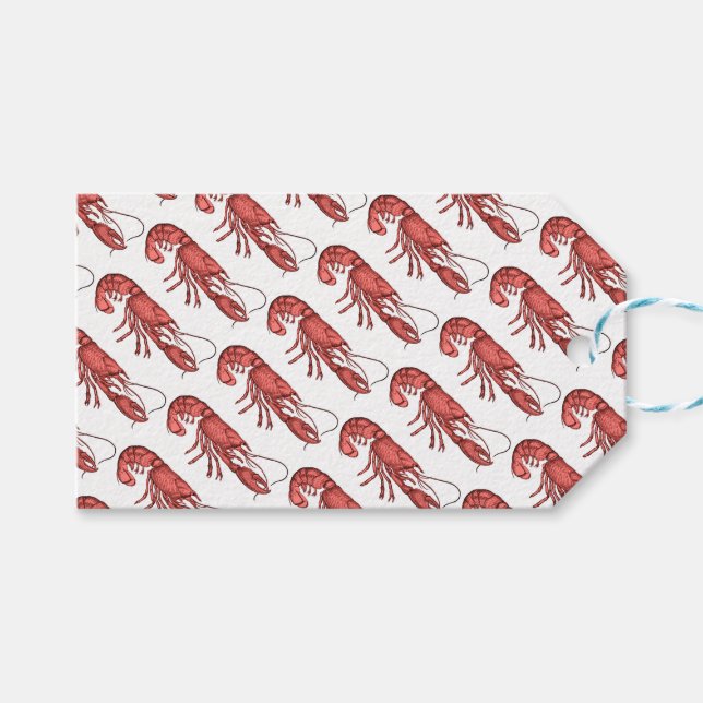 Roter-Hummer-Bilddesign Geschenkanhänger (Vorderseite (Horizontal))