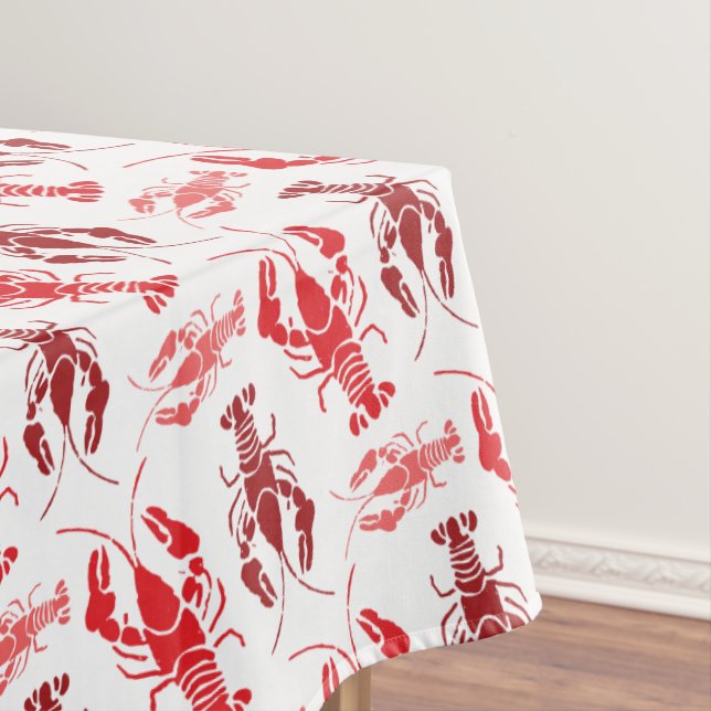 Roter Hummer New England Lobster Bake Retro Tischdecke (Beispiel)