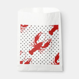 roter Hummer Punkte weiß Geschenktütchen