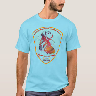 Roter Hund Blau T-Shirt