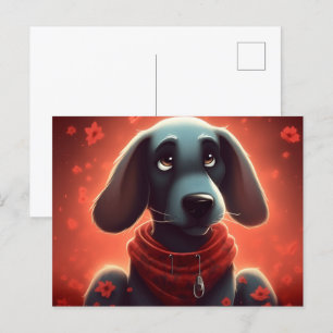 Roter Hund Postkarte