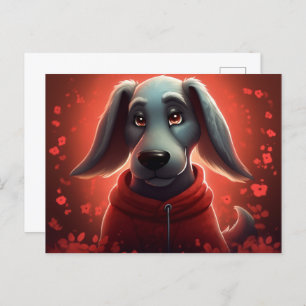 Roter Hund Postkarte