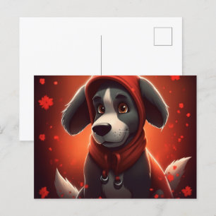 Roter Hund Postkarte