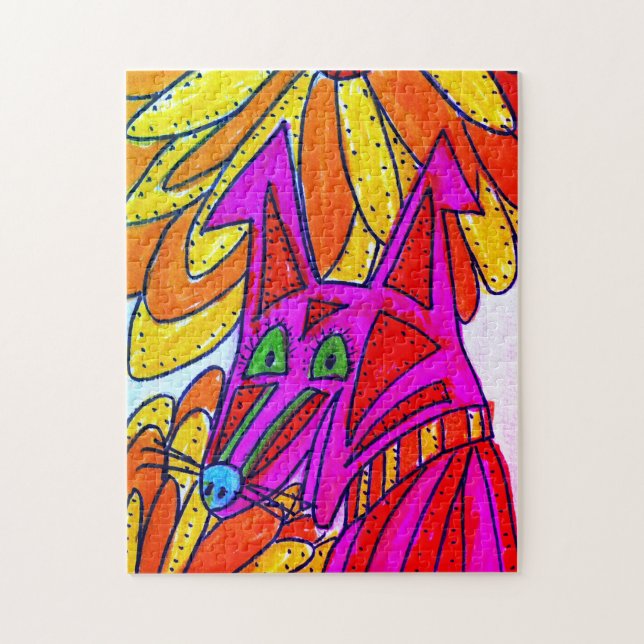 Roter Hund Puzzle (Vertikal)