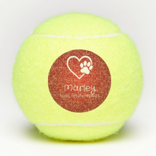 Roter Hundename Tennisball 'werfen, apportieren, w Tennisbälle