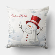 Roter Hut Schneemann Urlaub