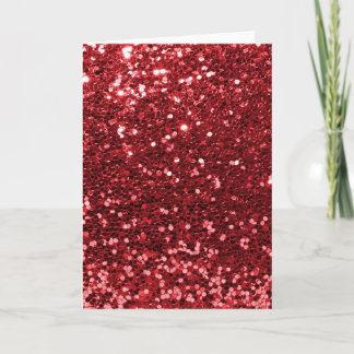 Roter Imitat Glitzer Feiertagskarte