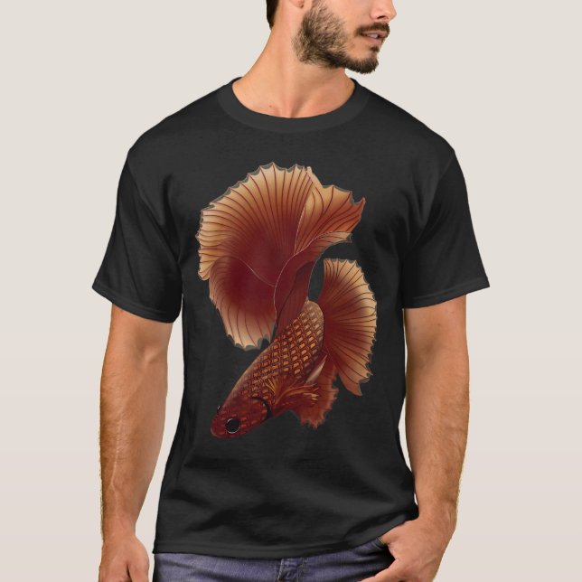 Roter Kampffisch 1 T-Shirt (Vorderseite)