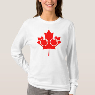 Roter Kanada-Ahorn plus Gläser T-Shirt