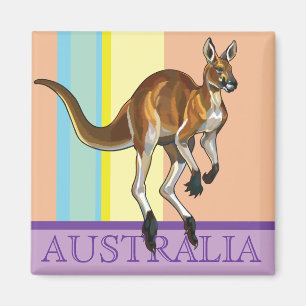 roter Känguru Magnet