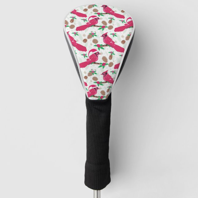Roter Kardinal Bird santa Golf Headcover (Vorderseite)